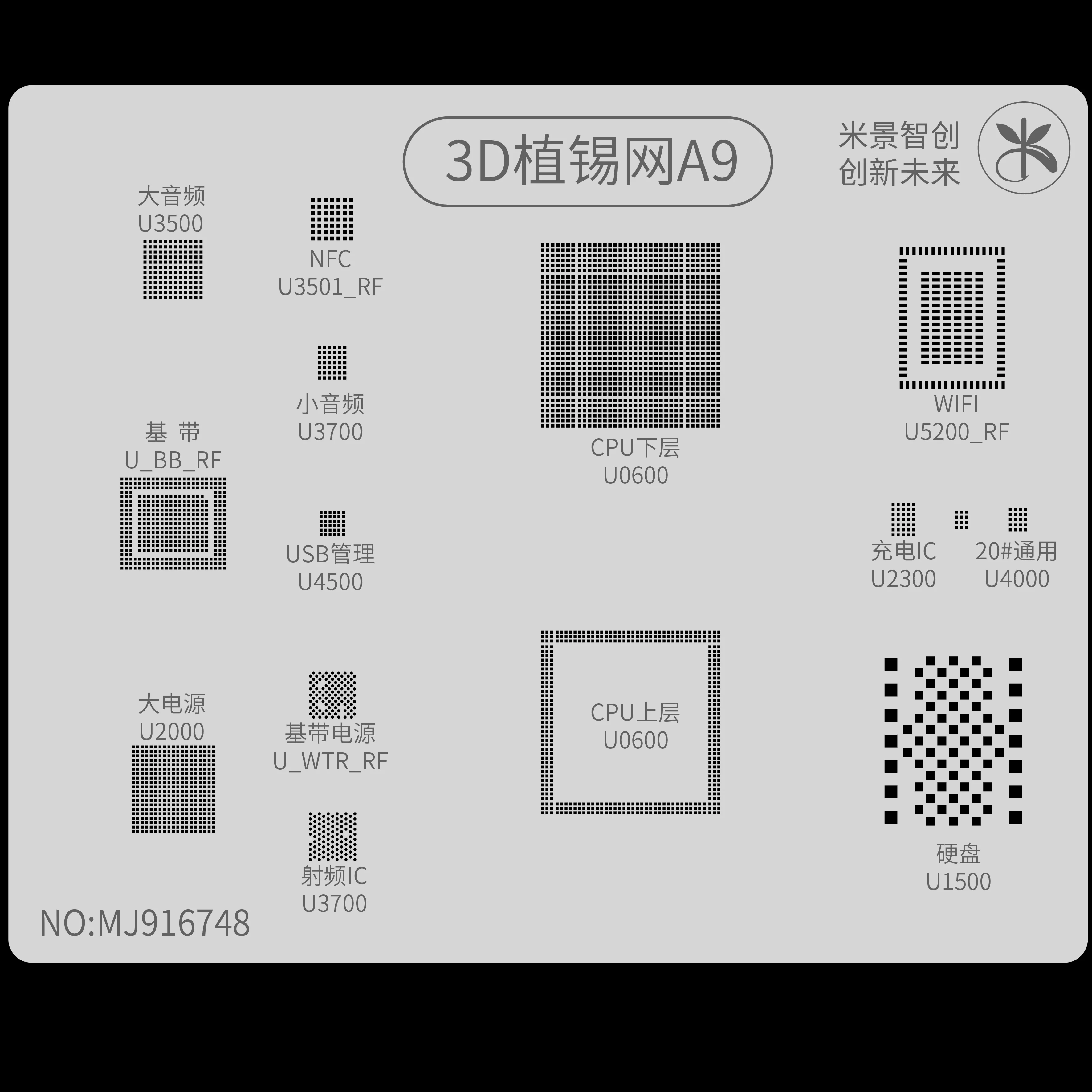 

MIJING позиционирование желоб Оловянная сетка для IPHONE 6-12PROMAX CPU жесткий диск NAND Baseband IC Face решетка растение Оловянное обслуживание 4