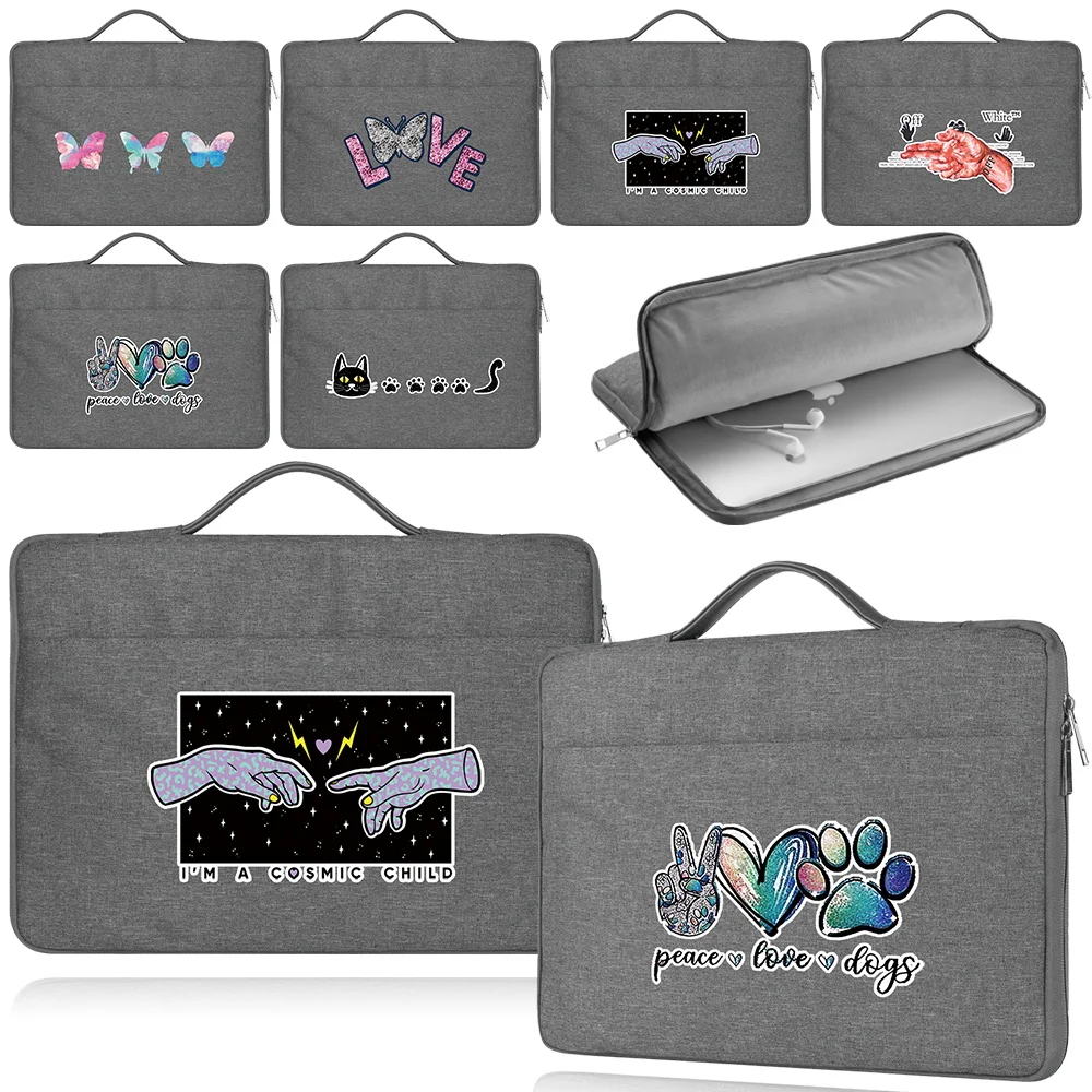 

Butterfly Grey Computer Sleeve Accessories Portable Laptop Bag for 11 12 13 14 15 Inch Notebook Bag Universal Briefcase Bag