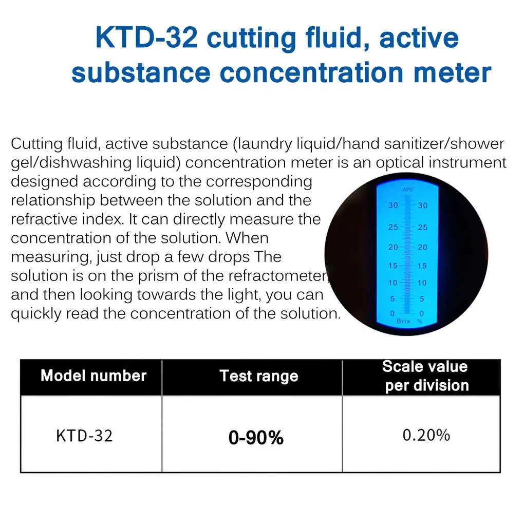 

Fluid Refractometer Concentration Meter Lightweight Measuring Tool Type 3
