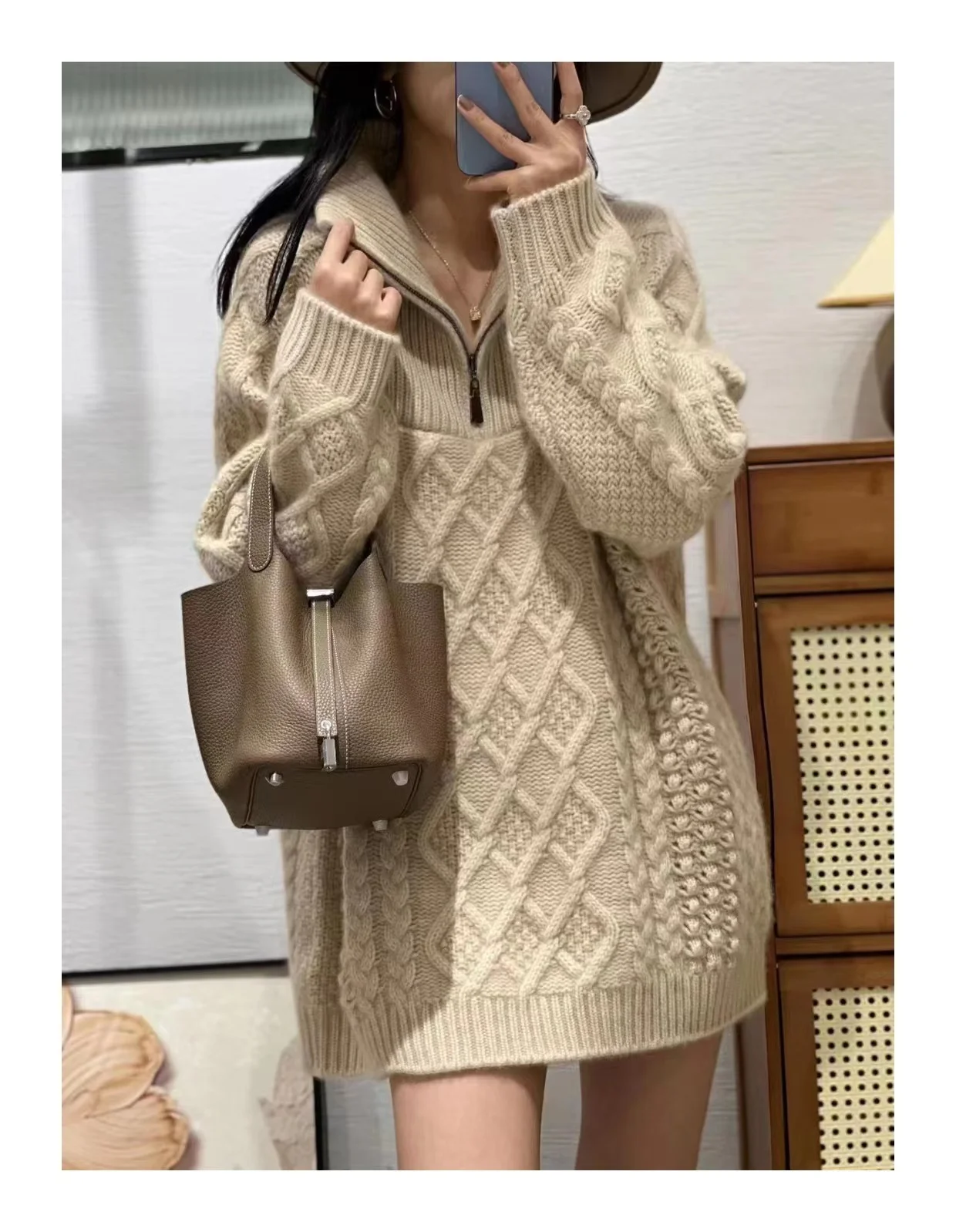 Женская рубашка из чистого кашемира 100% кашемир толстый профиль Вертикальный