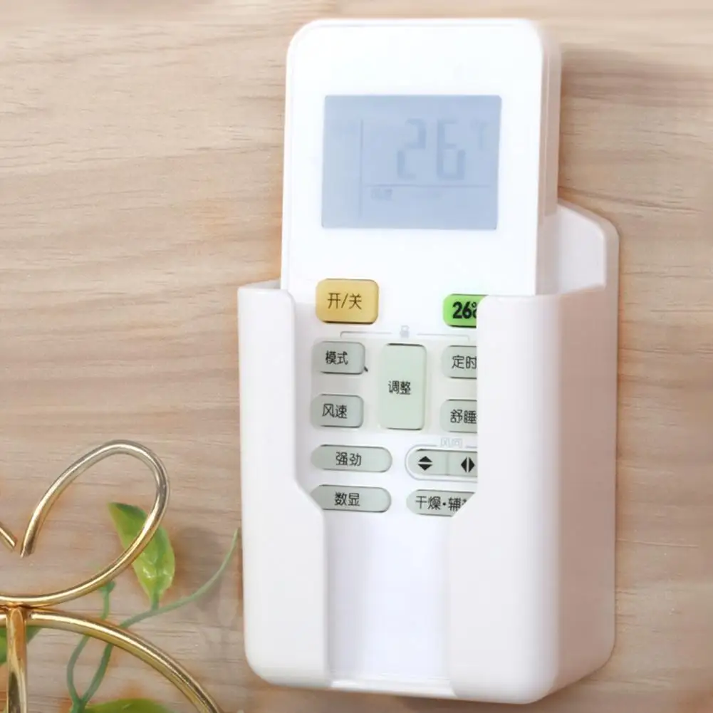 

Storage Box P Remote Control Rack unch-free Bottom Charging Mouth Plastic Self-adhesive Wall-mounted Household Supplies