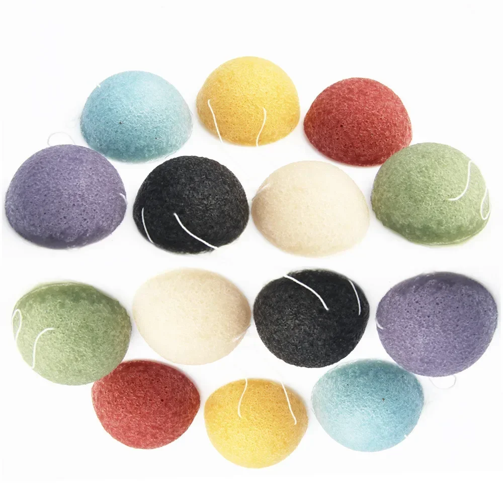 4 шт. губка Konjac натуральная Konnyaku Puff для макияжа чистки лица Esponja Maquiagem Exfoliator Cleanse
