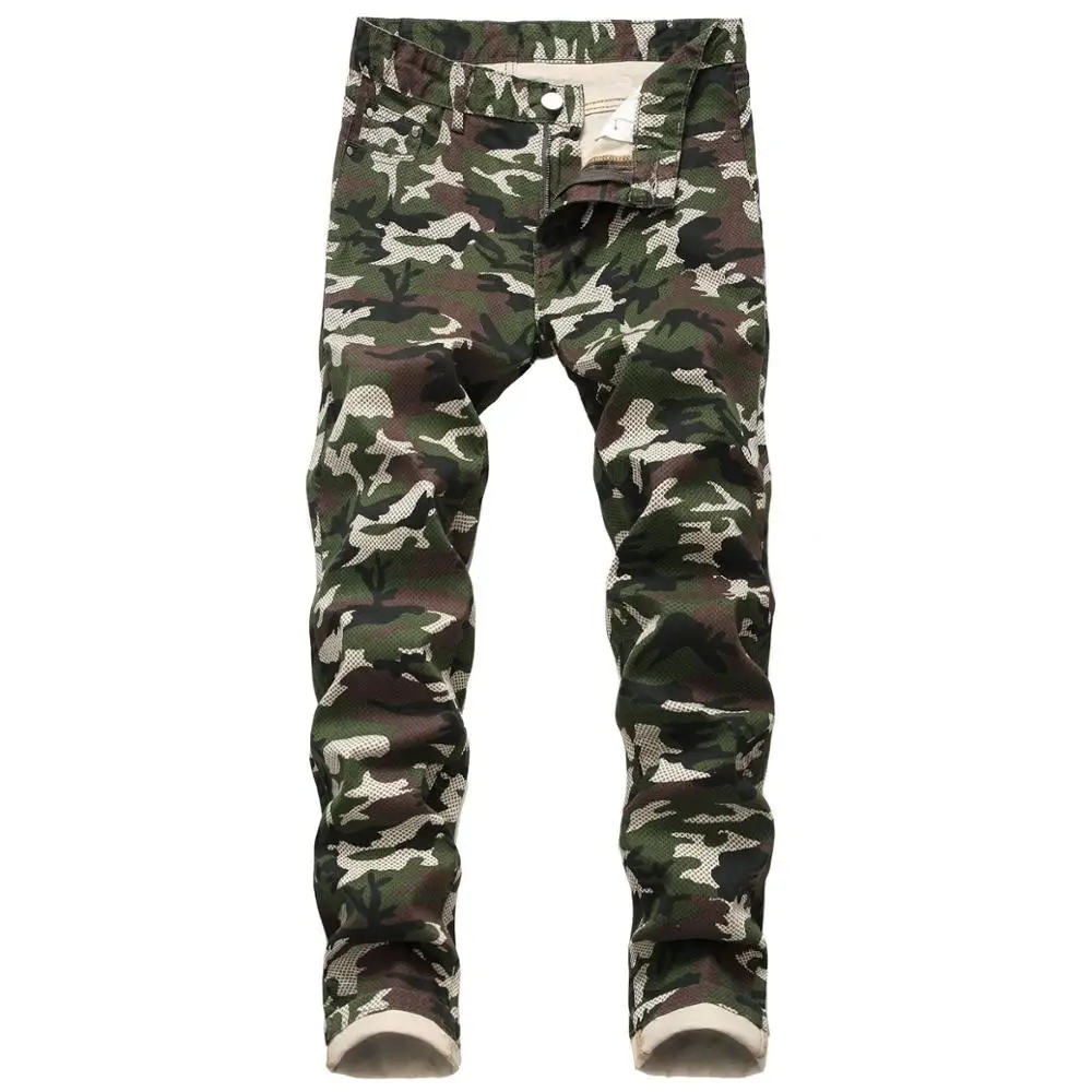 Ropa Hombre 2023 Men's New Camouflage Jeans Fashion Slim Fit Male Denim Trousers Hip Hop Plus Size Skinny Mannen Jeans Man Pants