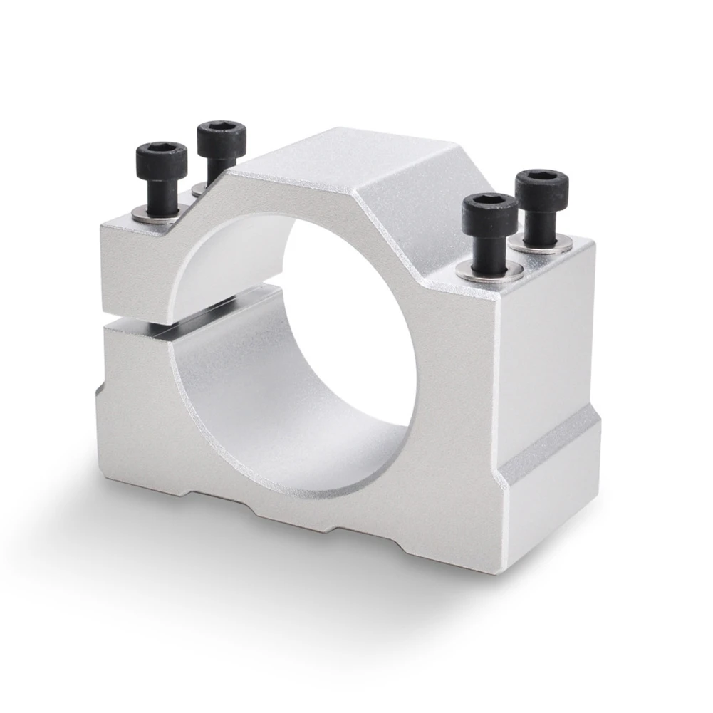 

CNC 52MM Spindle Bracket Clamp Lathe Spindle Mount Holder Aluminum Fixture for 300W 400W 500W Motor with 4 Screws