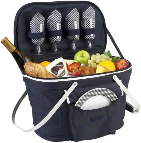 

Collapsible Insulated Picnic Basket Equipped with Service For 4- Designed and Assembled in USA Cortador de verduras multifuncion