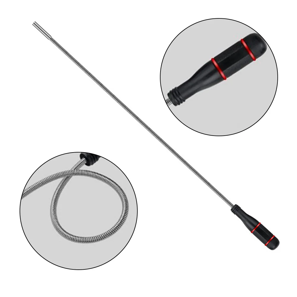 

Flexible Magnetic Spring Pickup Tool Bendable Suction Bar For Auto Repair Tools Pickup Easy To Carry Accessories
