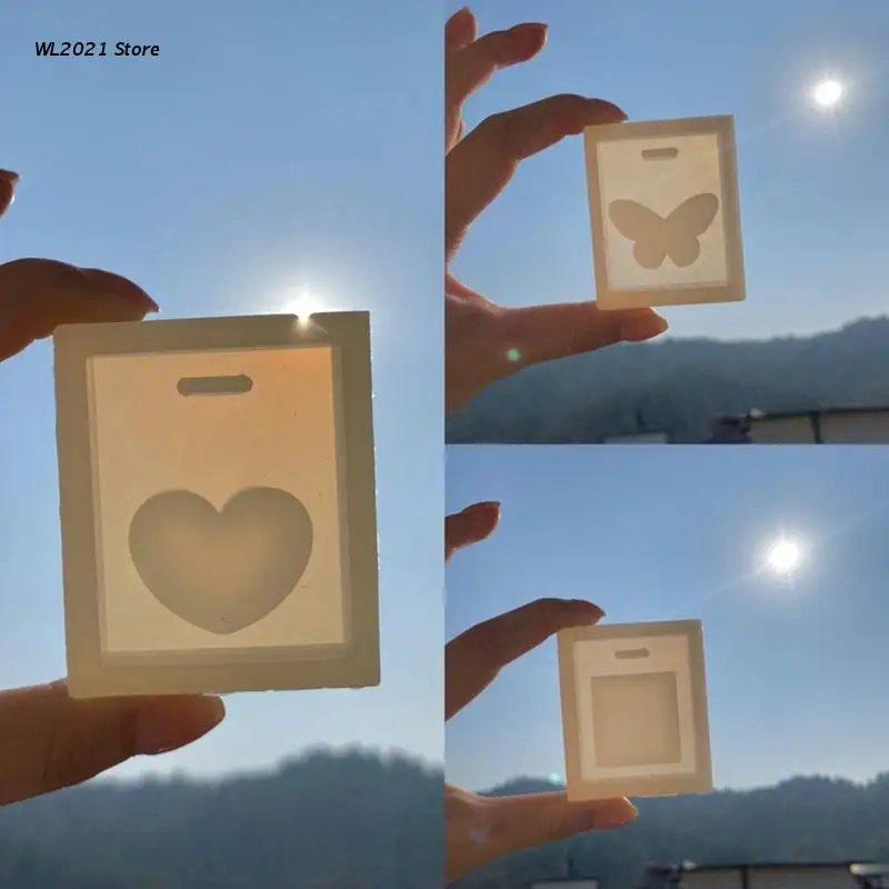 

Rectangle Silicone Resin Molds with Hanging Hole Heart Christmas Pendant Mold