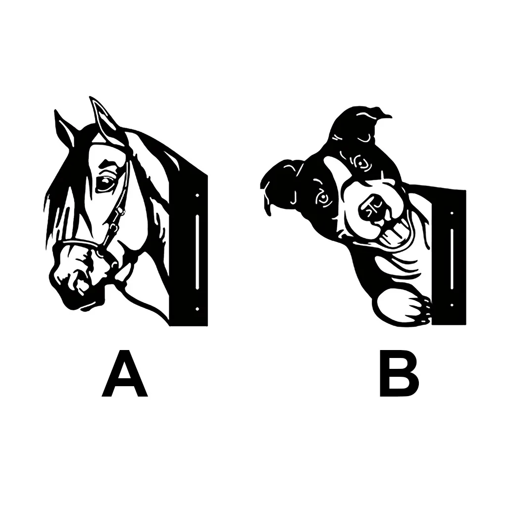 

Farm Peeping Horse Metal Garden Statues Garden decoration Outdoor Garden Backyard Lawn Stakes Metal CowYard Decoration Gift