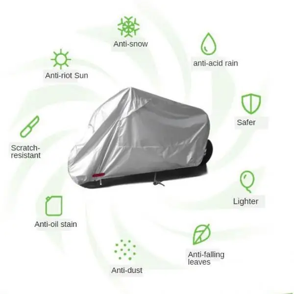 

Waterproof Motorcycle Cover From Rain Dust 245x105x125cm