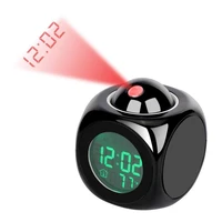 creative projection digital lcd snooze clock bell alarm display backlight led projector home clock timer