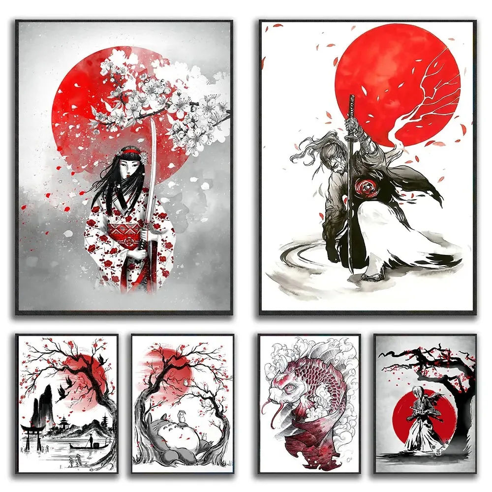 Абстрактная аниме-картина на холсте классический стиль водонепроницаемые