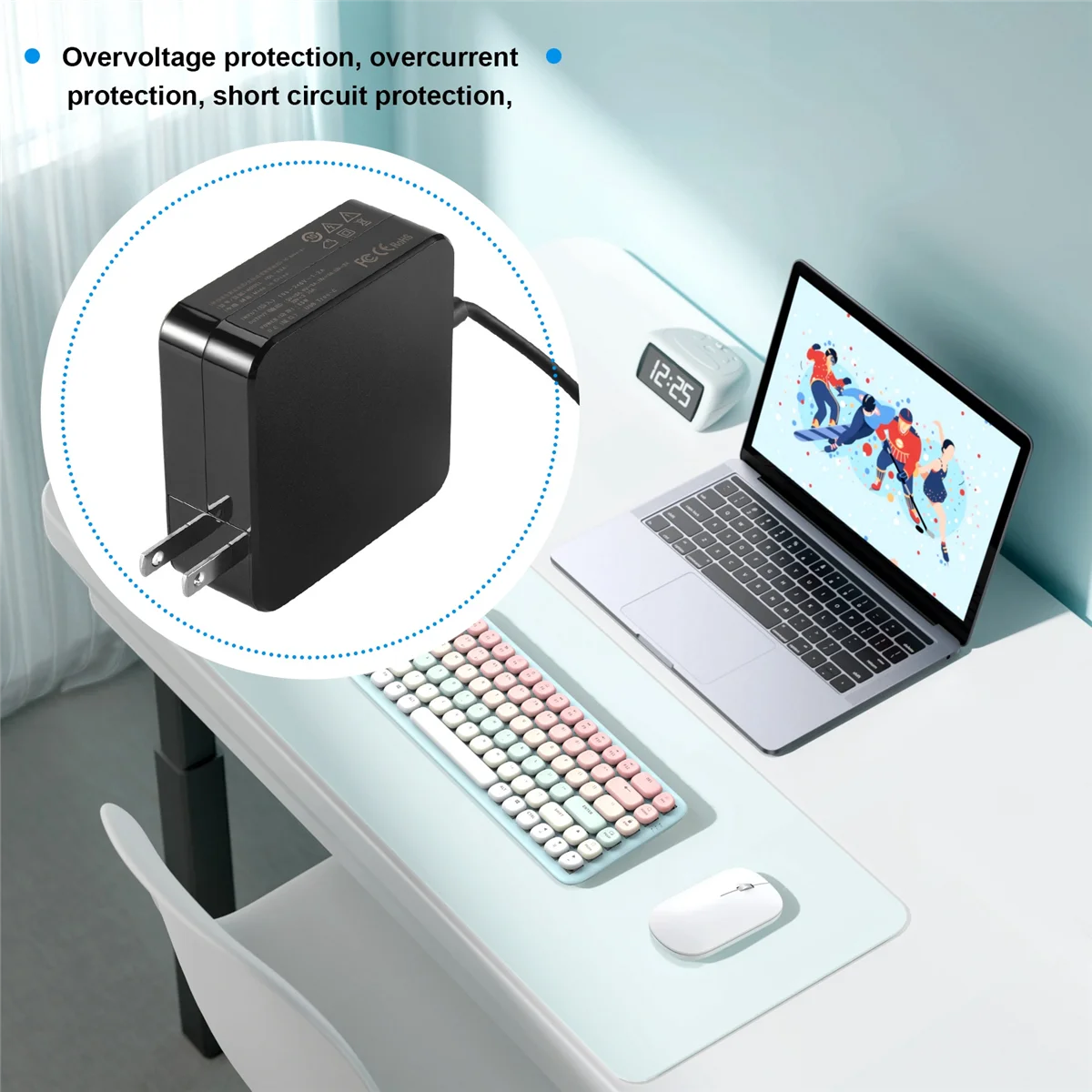 65 Вт PD3.0 Тип C Быстрое зарядное устройство для телефона Ноутбука Зарядное Адаптер