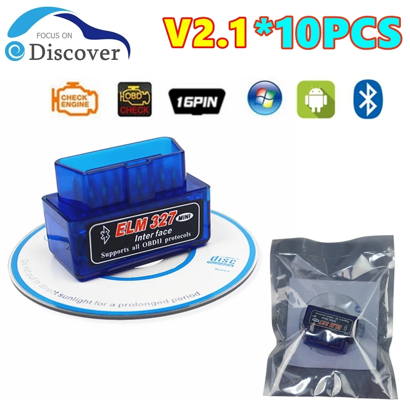 Автомобильный диагностический сканер Super ELM327, диагностический инструмент, Bluetooth V2.1, OBD2, ELM327 V 2,1, BT ELM 327