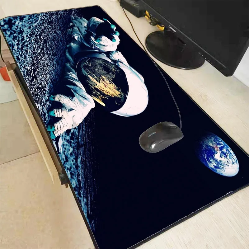 

Space Astronaut Gaming MousePads Computer Laptop Anime Mouse Mat XXL Large Gamer Soft Keyboard PC Desk Mat Anti-Slip Comfort Pad