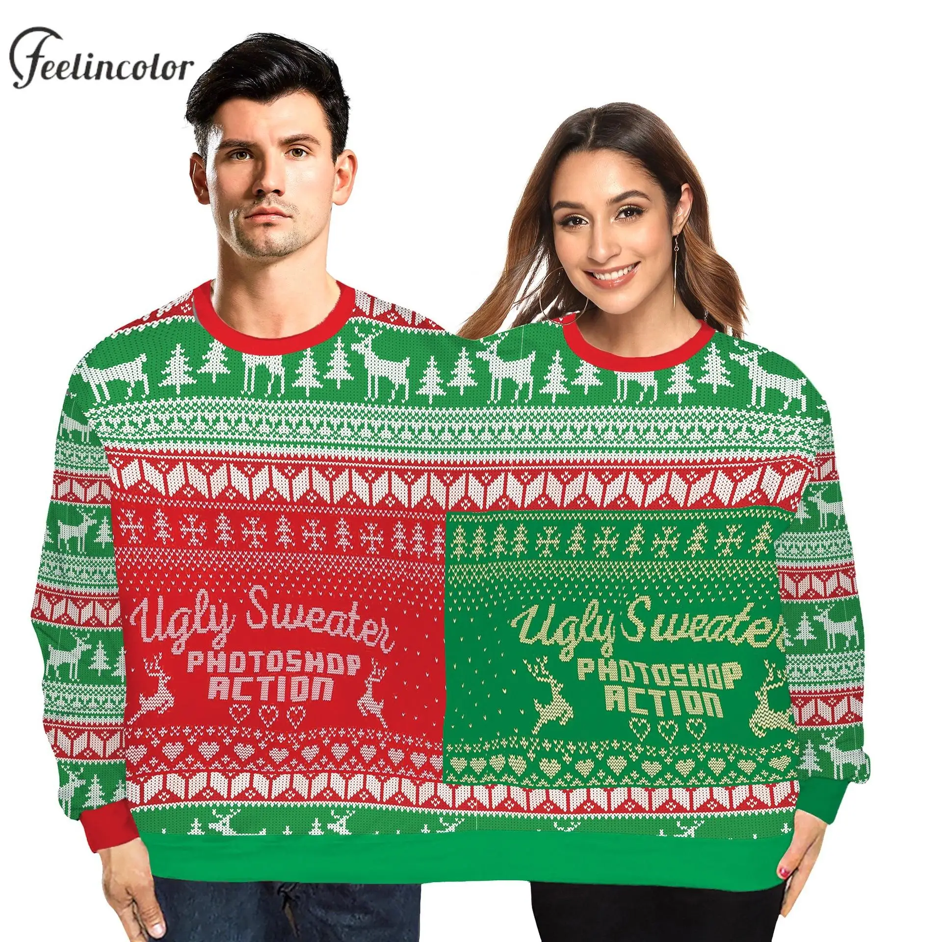 Свитшот с круглым вырезом и длинным рукавом для мужчин женщин