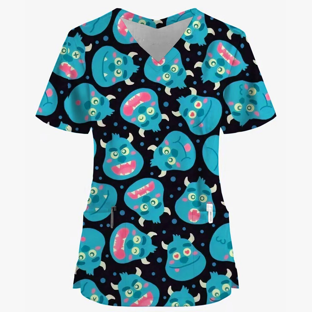 Медицинская блузка с принтом Disney Monster Power Company униформа медсестры для ухода за