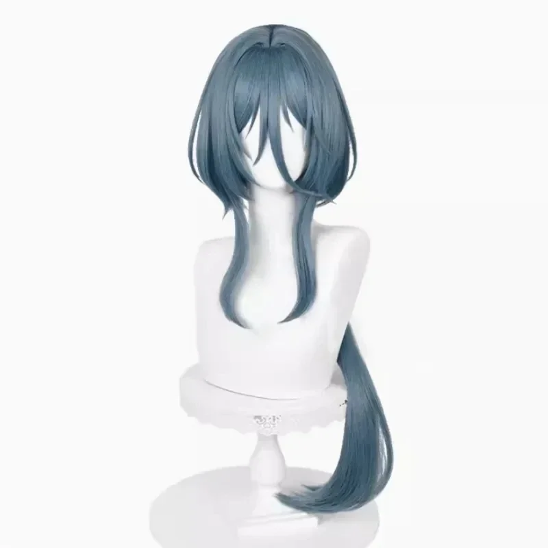 

Парик для косплея Наташа из игры Honkai: Star Rail, темно-синие серые длинные волосы, термостойкие синтетические аксессуары для вечеринки на Хэллоуин, реквизит