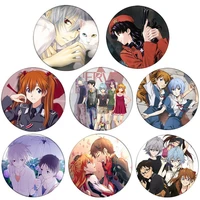 cute eva anime brooch pins cosplay ikari rei shinji asuka nagisa ayanami kaworu badge clothes backpacks women gift drop shipping