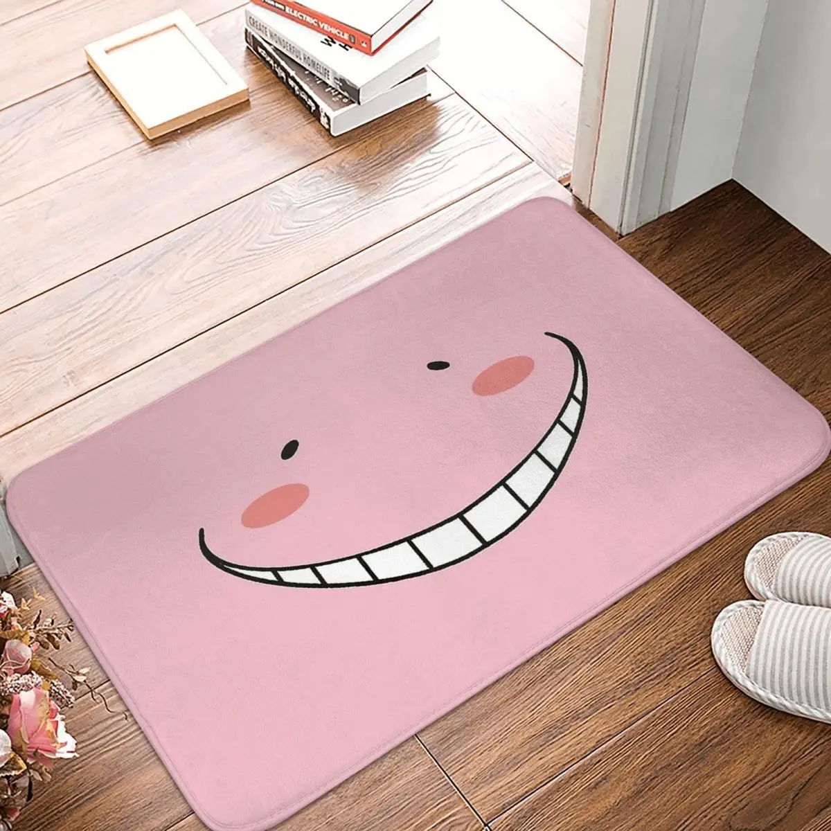 Assassination Classroom Octopus Teacher Anti-Slip Doormat Bath Mat Pink Koro Sensei Hallway Carpet Welcome Rug Home Decor