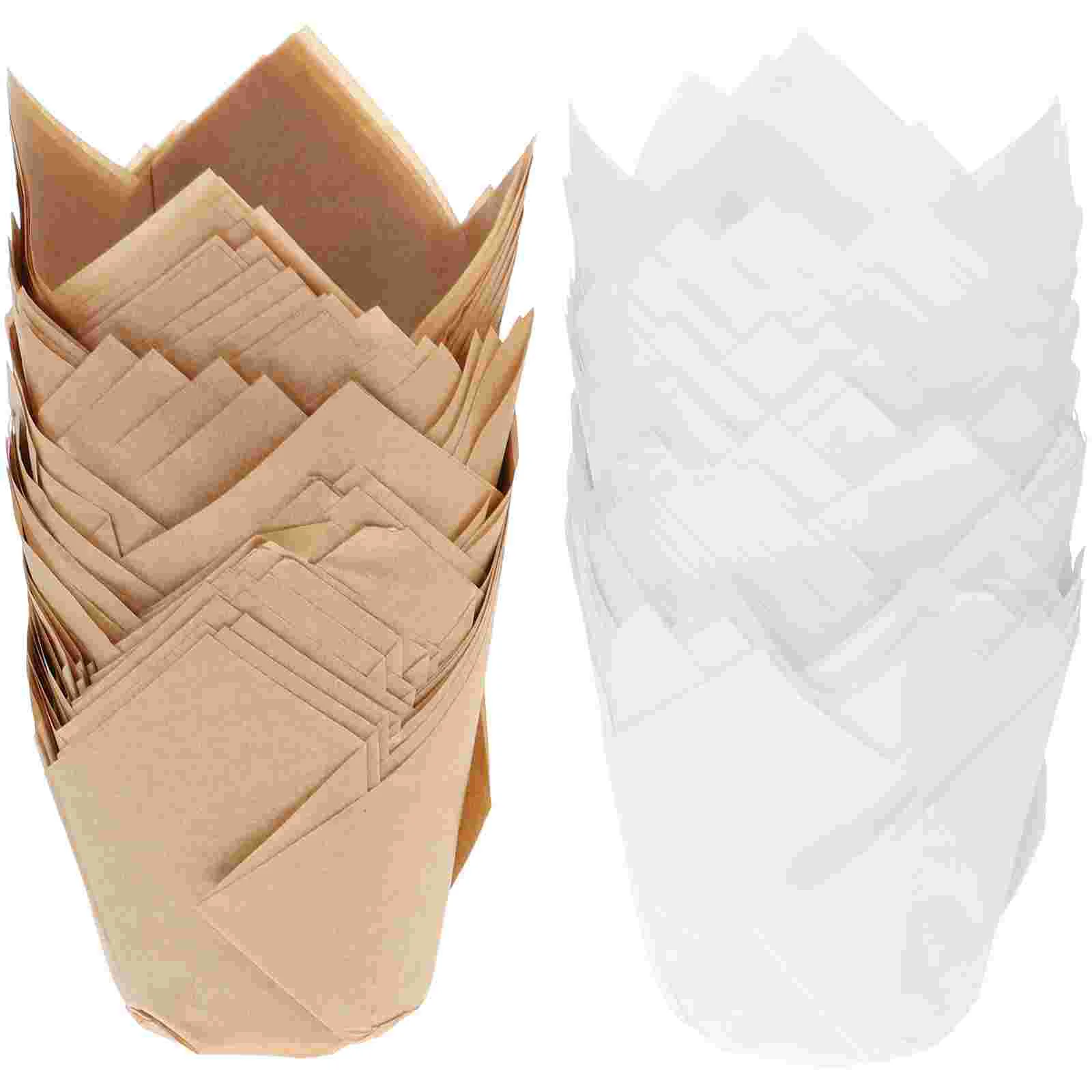 

Cupcake Muffin Cups Baking Liner Wrappers Tulip Wrapper Paper Liners Tins Cake Wrapping Birthday Cases Wedding Packaging Cup