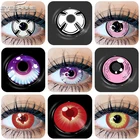 Контактные линзы EYESHARE для косплея, цвет ed, для глаз, 2 шт., аниме линзы для Хэллоуина, фиолетовый цвет, цветные контактные линзы для глаз, синие линзы