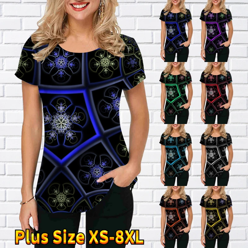 

Graphic T-Shirt Printing Fashion T-Shirt Ladies Print Trend Clothing Ladies Short Sleeve Summer Casual T-Shirt XS-8XL