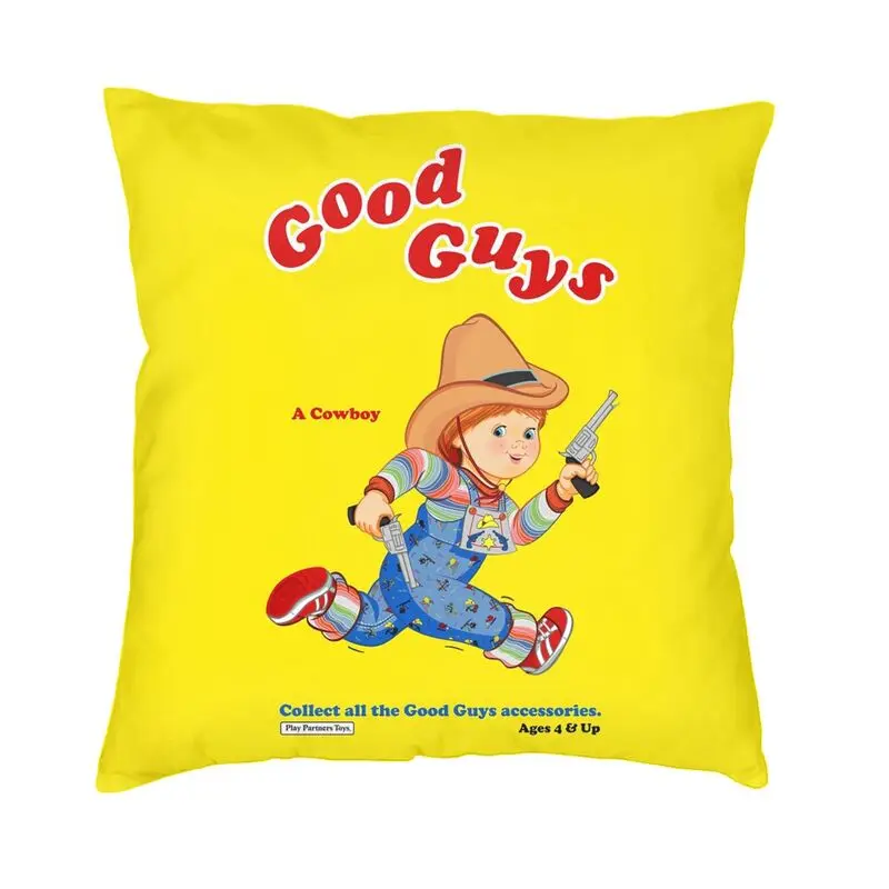 

Child's Play Chucky Good Guys Cowboy Throw Pillow Covers Bedroom Decoration Cute Cushions for Sofa Square Pillowcase