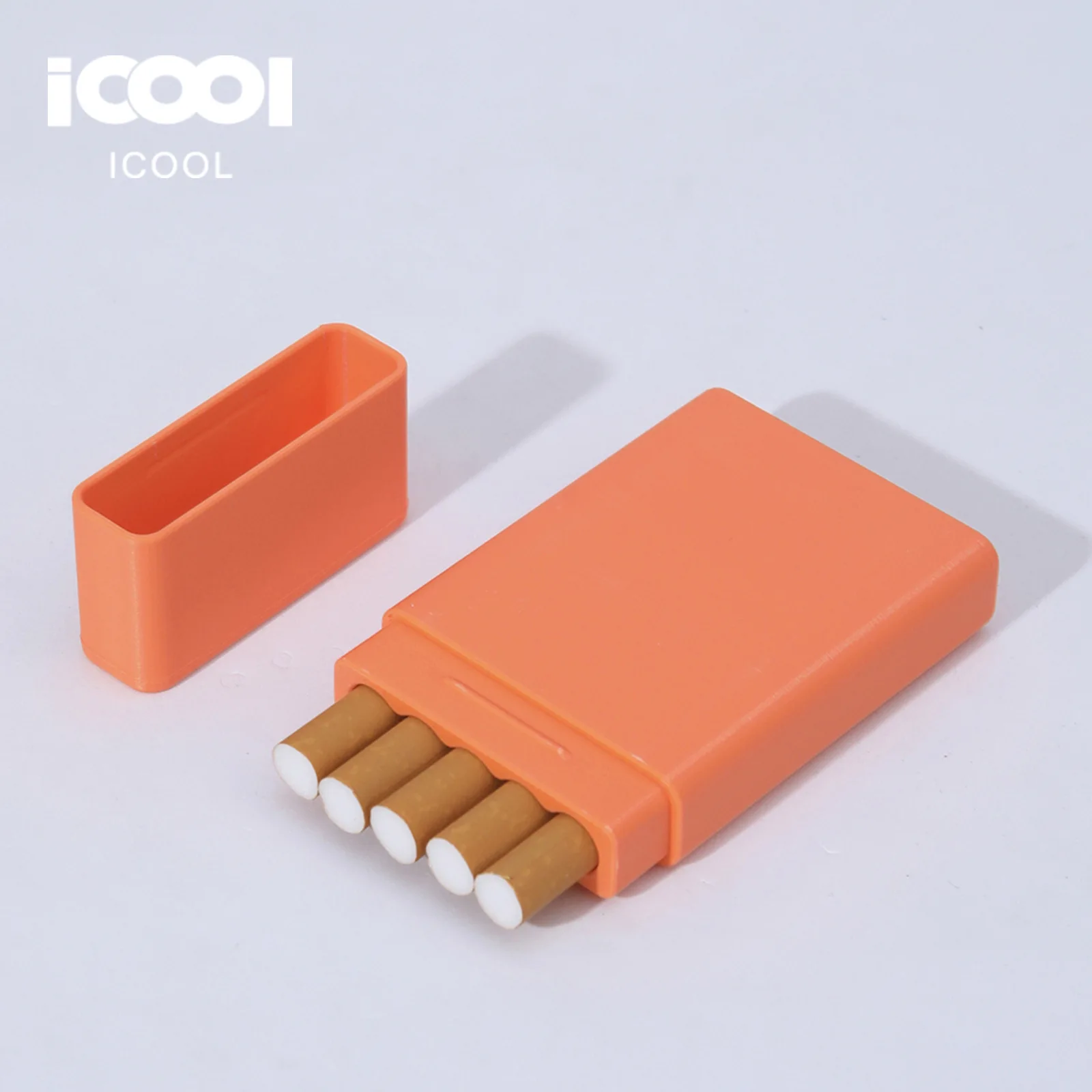 Фото Новая ультратонкая портативная коробка для сигарет Icool с 3D-печатью в цвете макарон, набор из 5 штук, аксессуары для сигарет №2