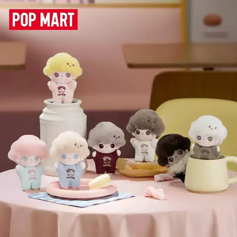Фото Оригинальный POP MART DIMOO CRUSH ON COFFEE серии мягкий плюшевый брелок слепая коробка аниме фигурки милая модель Рождественский подарок №2
