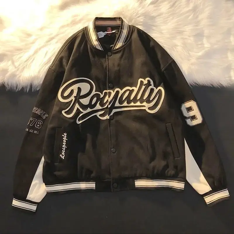 Винтажные бейсбольные куртки кардиган оверсайз для мужчин и женщин зеленая