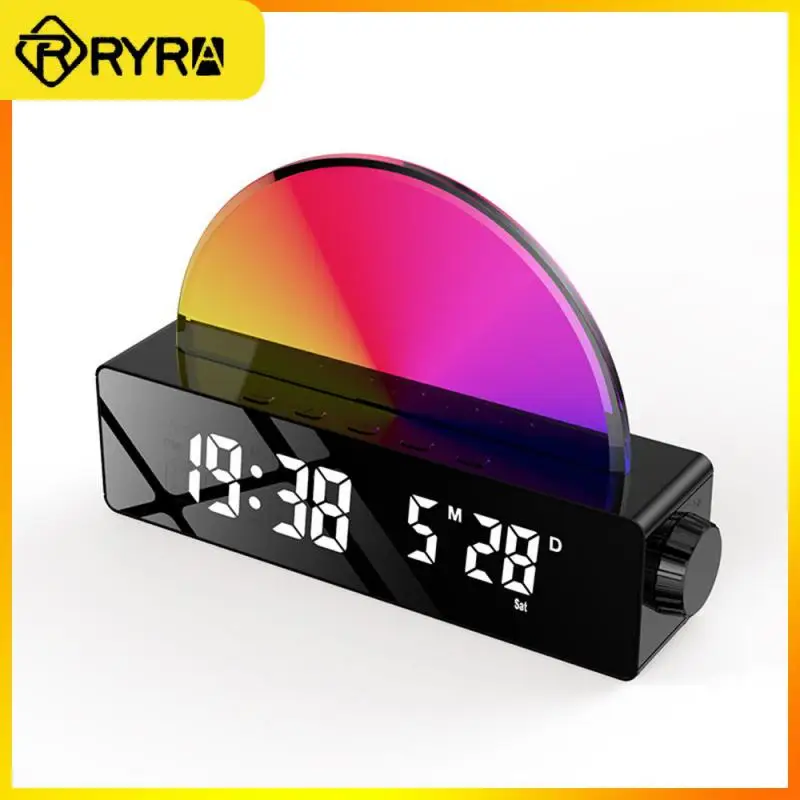 

1pc New Alarm Clock Gifts Bedroom Bedside Mute Clock For Children Electronic Alarm Clock Home Decoration Accessories Usb