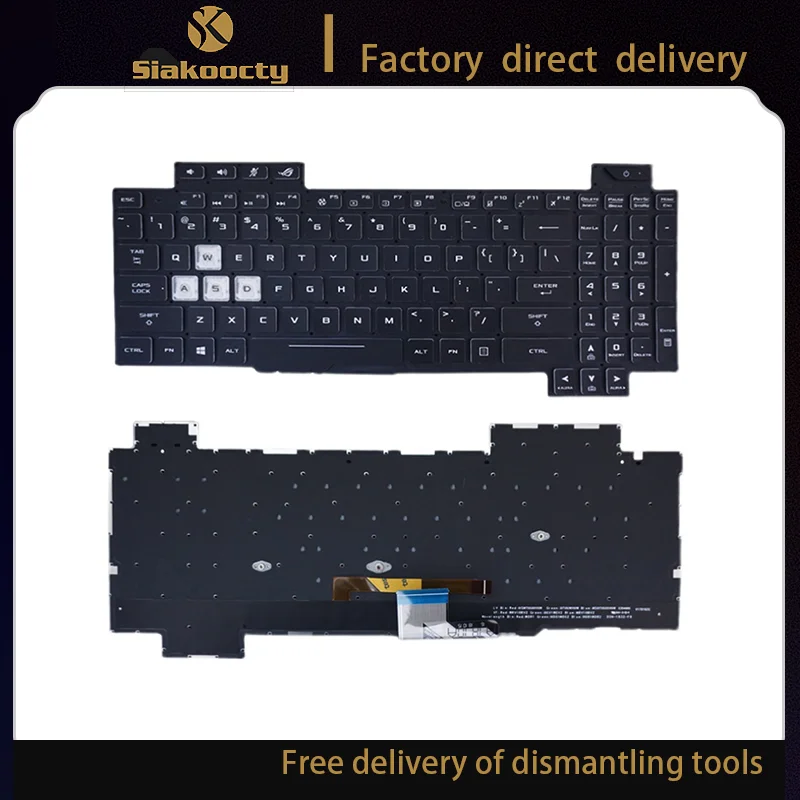 

Siakoocty Latin GL704 backlit keyboard for ASUS ROG GL704GV GL704GM GL704GW US computers notebook keyboards crystal keycaps 0KN1