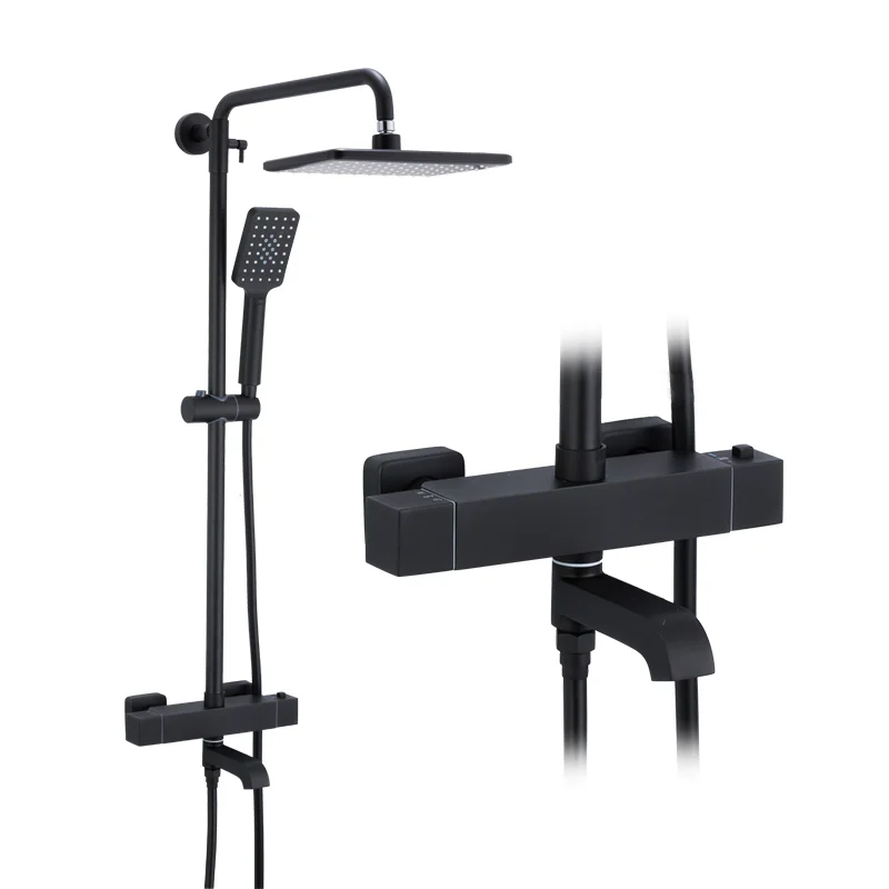 GAPPO Душевая система черный набор для душа ванной смесители водопад
