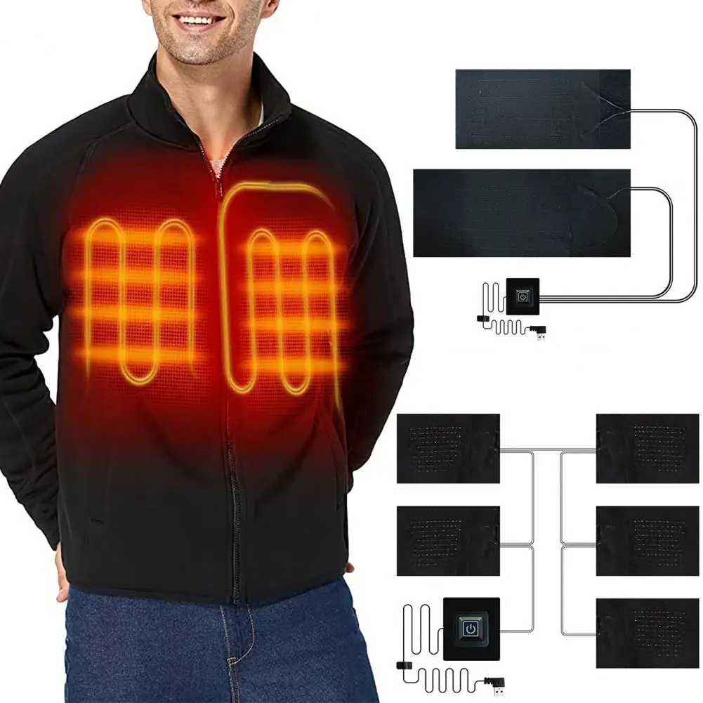 

USB Clothes Heating Pad Winter Clothing Electric Heating Sheet Electric Heating Sheet Heating Warmer Pad Vest Jacket Warmer Pad