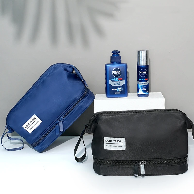 New Big Capacity Men's Wash Bag Men Travel Cosmetic Bag Dry And Wet Separation Waterproof Bath Bath Bag Travel Bag Male Handbag