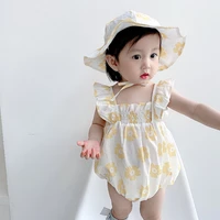 baby girl romper summer baby onesie small fresh sling bag fart clothes triangle romper