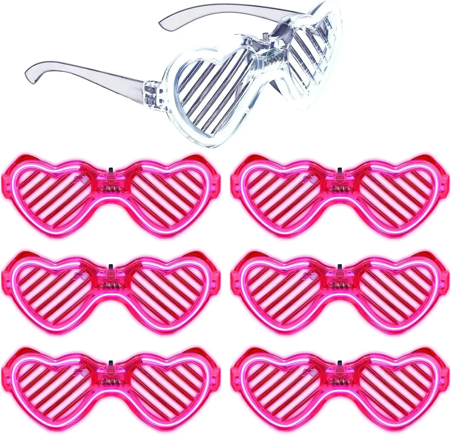 7 шт. светящиеся в темноте неоновые солнцезащитные очки