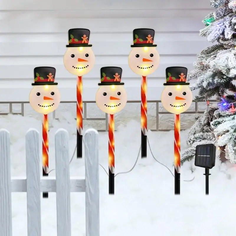 Рождественские дорожные фонари 5X дорожки Колья Огни Светодиодные