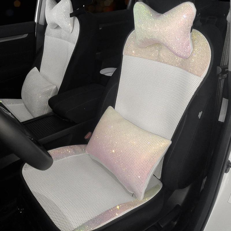 New Luxury Diamond universal car seat cover Pink Car seat accessories FIt for most cars Women high-end luxury car interiors New Luxury Diamond universal car seat cover Pink Car seat accessories FIt for most cars Women high-end luxury car interiors