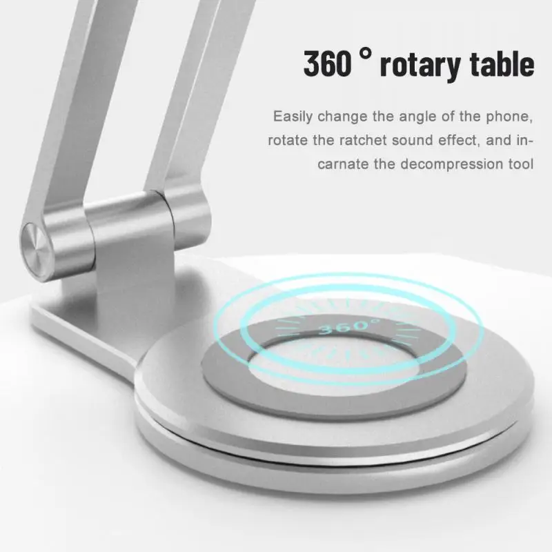 RYRA Magnetic Phone Holder Aluminium Alloy Magnetic Wireless Charging Stand Desktop For IPhone 14 Max 13 Magnet Charging Bracket