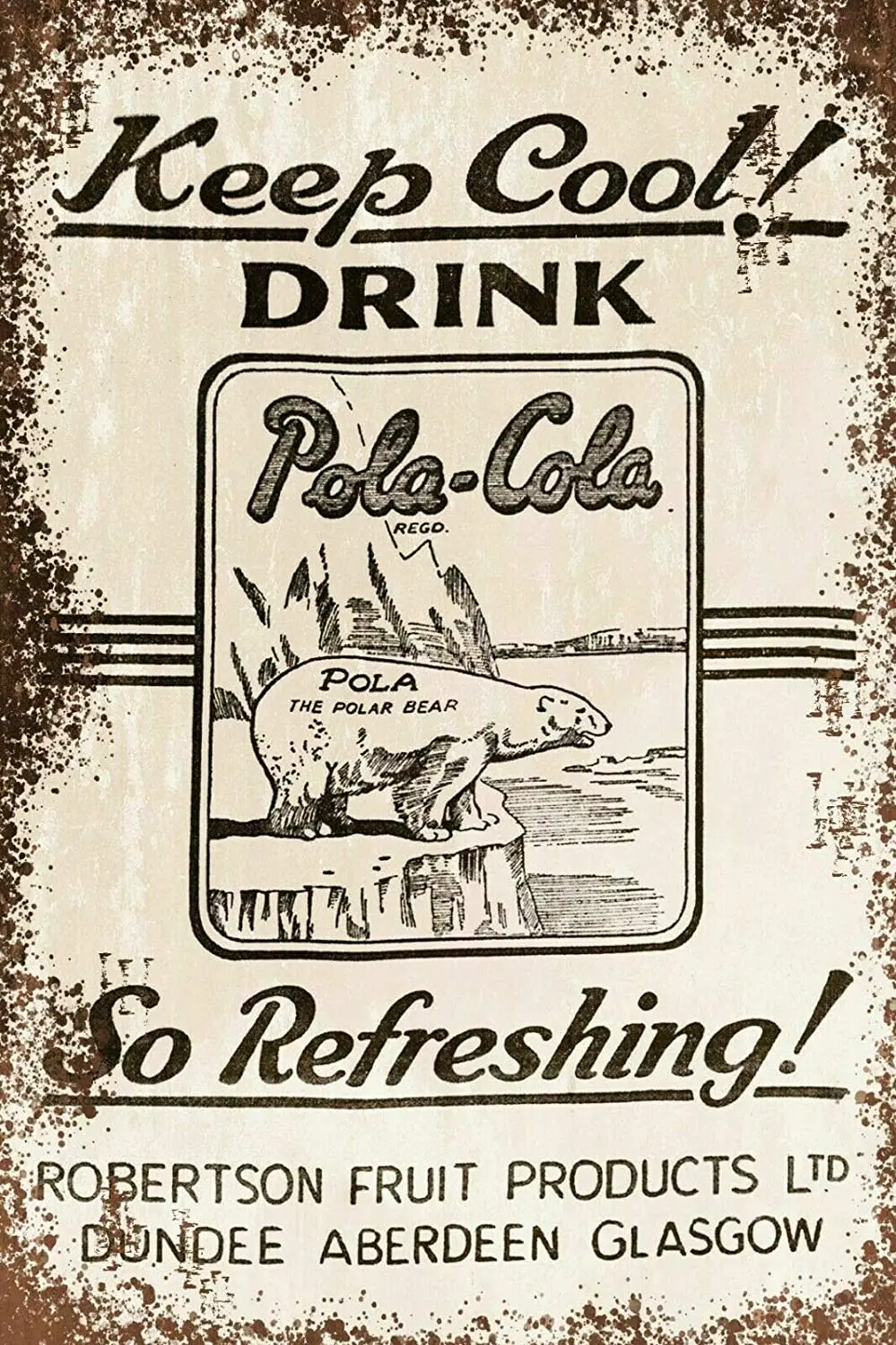 

Fruit Drink 12x8 Inch Wall Decor Retro Tin Sign