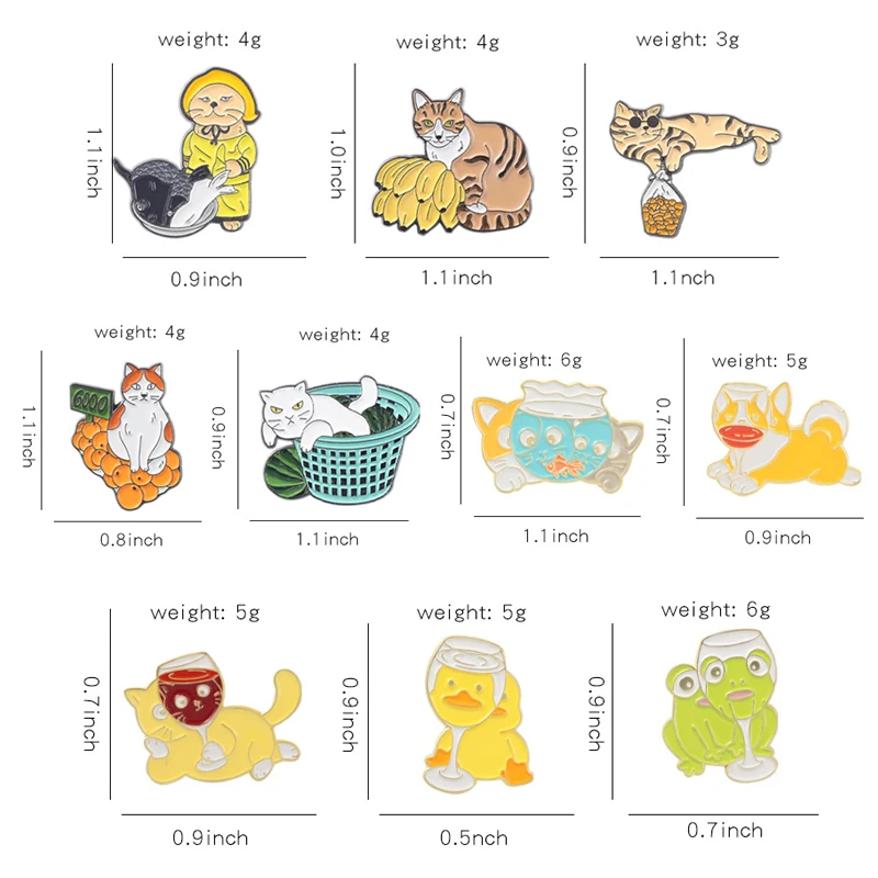 Креативная трендовая брошь на лацкан с изображением милой кошки животного