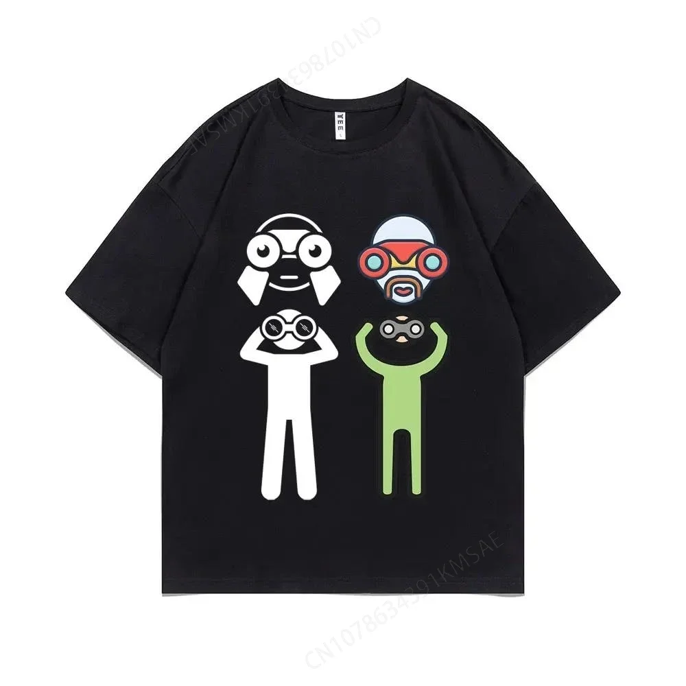 Мультяшные рандомные повседневные футболки большого размера Мужская готическая