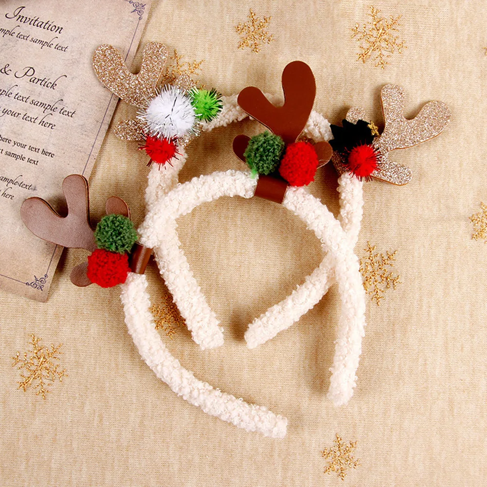 

Christmas Antlers Headband Christmas Style Christmas Costume Party Antler Hair Hoop Hair Accessories New Year Headwear