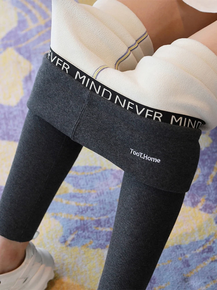 

Women Warm Lamb Fleece Leggings Autumn Winter Velvet Thick High Waist Trousers Female Comfortable Thermal Slimming Tights