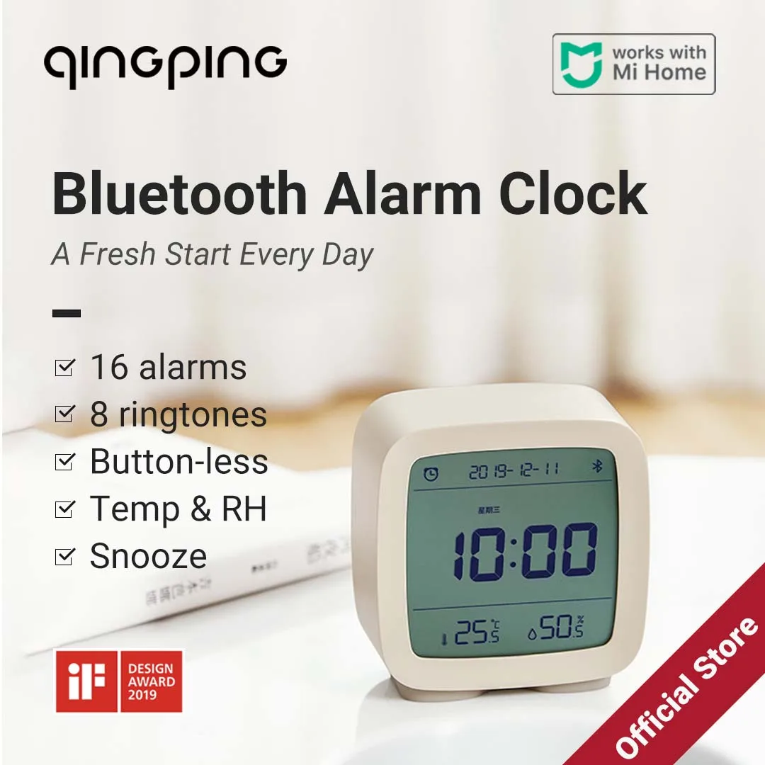With Multiple Alarms, With Temperature And Humidity Display For Bedroom,table Clock