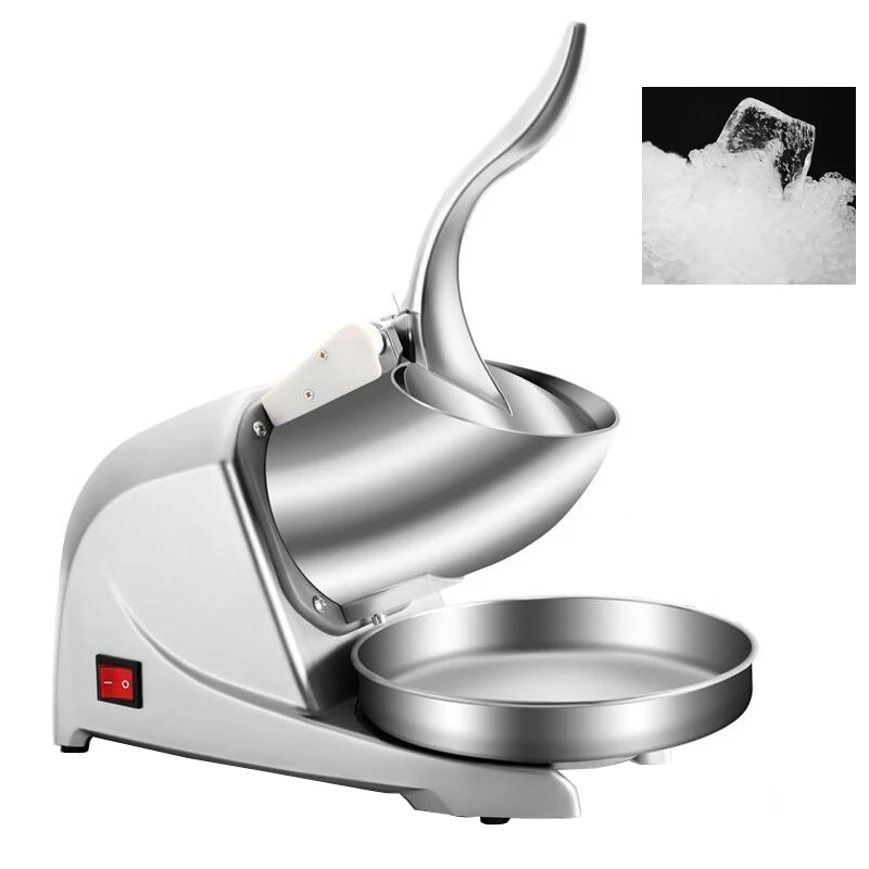 

Electric Snow Cone Machine Stainless Steel Ice Shaver Crusher Machine Commercial Smoothie Maker