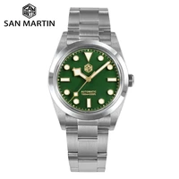 san martin 36mm explore watch luxury sapphire glass snowflake pointer 10bar waterproof clock automatic mechanical watch for men