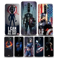clear phone case for redmi 10c note 7 8 8t 9 9s 10 10s 11 11s 11t pro 5g 4g plus tpu case marvel cute marvel captain america