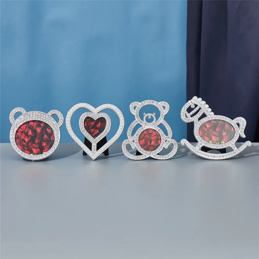 Милая детская рамка 2 дюйма 3 жемчужная Стразы акриловая фоторамка Набор круглых